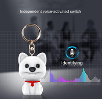 Perekam Suara Digital Kontrol Suara 8G Putih USB Mini Kotak Hitam Mobil Bentuk Anjing Lucu