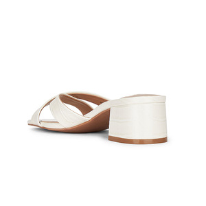 Sandali Bianchi con <span class=keywords><strong>Tacco</strong></span> <span class=keywords><strong>Basso</strong></span> a Blocco per Donna, <span class=keywords><strong>Scarpe</strong></span> <span class=keywords><strong>da</strong></span> Festa con <span class=keywords><strong>Tacco</strong></span> - Product Image 3