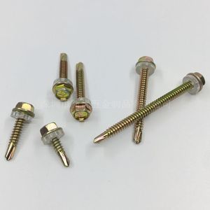 M5.5*19-150 External Hex Washer Self Drilling <b>Screw</b> Metric Coarse Thread Zinc Plated Carbon Steel 1022 Grade 8.8 - Product Image 2