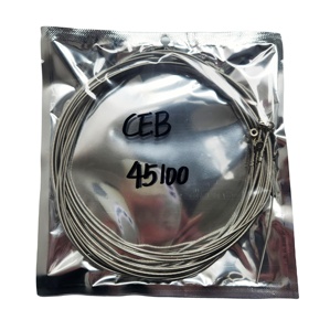 Cao cấp <span class=keywords><strong>4</strong></span>-<span class=keywords><strong>string</strong></span> <span class=keywords><strong>Bass</strong></span> Set 45100 Gauge vượt trội Độ bền chất lượng cao 301 không gỉ nhạc cụ có dây bộ phận phụ kiện - Product Image 1