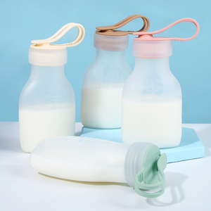 Bouteilles de stockage de lait maternel en silicone 240 ml sans BPA hermétiques pour lait infantile et lait maternel 0-12 mois - Product Image 1