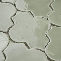 Azulejo de Pared Vitri Jade Arabesque 11.5 X 15 Cm, Esmaltado, Antideslizante, Bordes Irregulares para Paredes Interiores