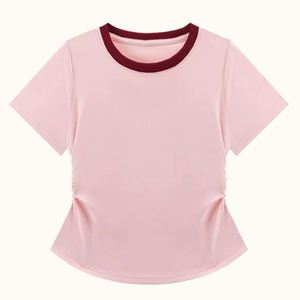 Camisetas de Verano 2025, Color Block, Corte Ajustado, Tejido Ecológico, Transpirable, de Alta Calidad, Estilo Vintage, Personalizables - Product Image 6