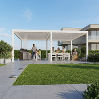 Pergola en aluminium de haute qualité 4x6 pour jardin et terrasse, bioclimatique