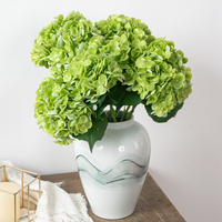 Bunga Hydrangea Sutra Simulasi Tinggi, Bunga Palsu Lembut untuk Dekorasi Pernikahan, Thanksgiving, Natal, dan Rumah