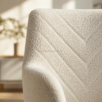 Chaise de salle à manger Nordic Boucle, fauteuil moderne rembourré, pieds en métal, chaise d'appoint confortable pour la maison, l'hôtel, le restaurant