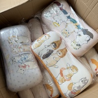 Coussin lombaire Mofusand Shark Cat Jiyikawa Design en mousse à mémoire de forme 100 % polyester, écologique, amovible, lavable, petit positionneur rafraîchissant