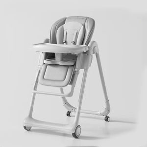 Chaise haute portable moderne 2-en-<span class=keywords><strong>1</strong></span> en plastique pour bébé, chaise haute pour enfants, chaises d'alimentation pliables, hauteur réglable, siège en PU - Product Image 3