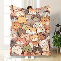Couverture en flanelle pour enfants avec motif de dinosaure mignon, impression numérique HD, fibre de polyester, confortable, pour voiture et canapé