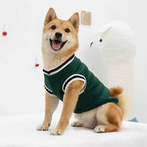 Shiba Inu, <span class=keywords><strong>Corgi</strong></span>, Bichon Frise, Teddy için Sonbahar Kış Sıcak, Düz Renk, Kolej Tarzı Polyester Köpek Süveterleri - Product Image 3
