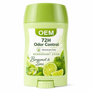 Déodorant en stick sans aluminium, contrôle des odeurs 72H, bergamote et citron vert, marque privée, vente en gros, anti-transpirant corporel longue durée, OEM - Product Image 1