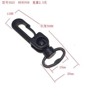 Nuevo diseño en <span class=keywords><strong>2025</strong></span> Gancho en forma de g de 15mm con hebilla Bolsa negra Gancho de plástico POM - Product Image 3