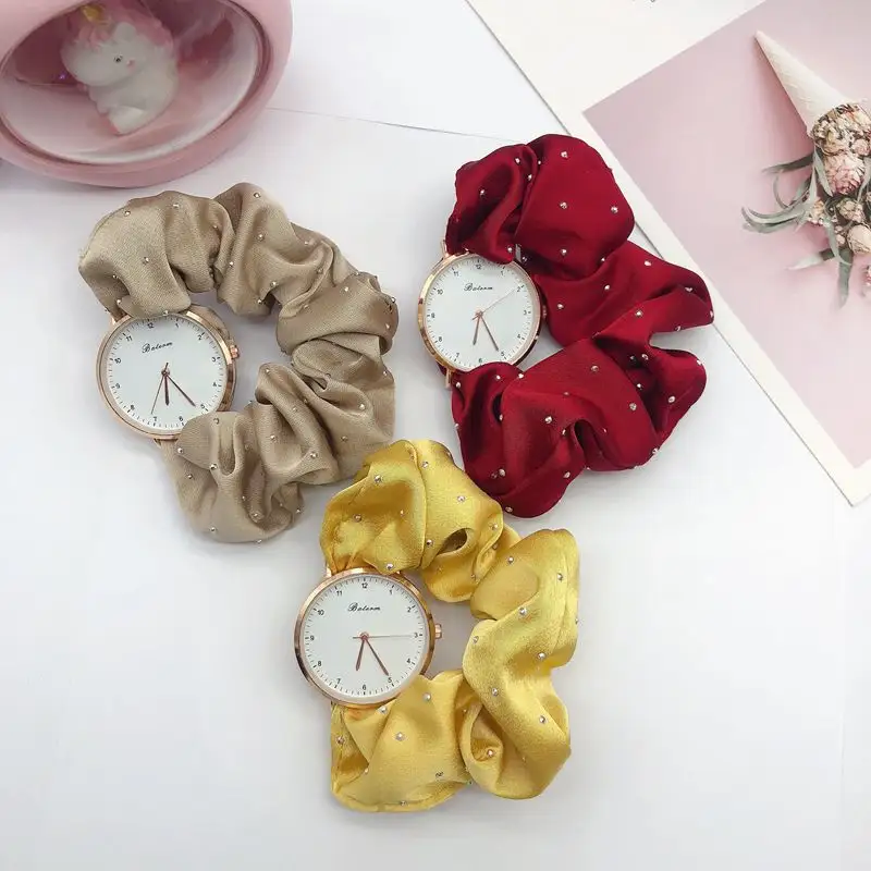 New Fashion Women's Fairy Tale Elegant Women's Watch Korean Style Creative Rod Diamond Ribbon Headband Digital Watch