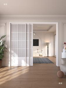 <span class=keywords><strong>Puerta</strong></span> Corredera Antirrobo de Estilo Chino Retro, <span class=keywords><strong>Puerta</strong></span> de Titanio-Magnesio de Tres Enlaces con <span class=keywords><strong>Riel</strong></span> Suspendido <span class=keywords><strong>para</strong></span> Cocina, Balcón y Sala de Estar - Product Image 2