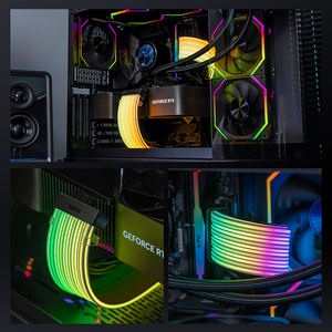 สายต่อขยาย ARGB แบบซิลิโคนนิ่มสำหรับการ์ดจอ 3 ตัว 8 พิน ATX 24 พิน ยี่ห้อ Asiahorse สำหรับเคสคอมพิวเตอร์ มีสินค้าพร้อมส่ง - Product Image 5