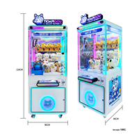 Machine à griffes à peluches d'arcade à monnayeur, à choix de couleurs multiples, économique, avec construction métallique, garantie 1 an