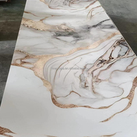 Panneaux muraux en PVC effet marbre 3D UV, finition brillante, fournisseur professionnel de panneaux muraux intérieurs en PVC