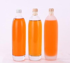 330ml 500ml Flint <span class=keywords><strong>Base</strong></span> Lourde Ronde Liège <span class=keywords><strong>Gin</strong></span> Bouteille En Verre pour Spiritueux Vodka, Fruit Vinaigre <span class=keywords><strong>Boisson</strong></span> Liqueur Bouteille En Verre - Product Image 4