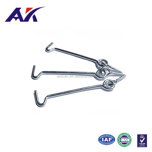 Q195 DE SEGURIDAD DE ACERO ventana puerta gancho ojo cabaña kit de gancho con una pequeña tarjeta de papel blister - Product Image 4