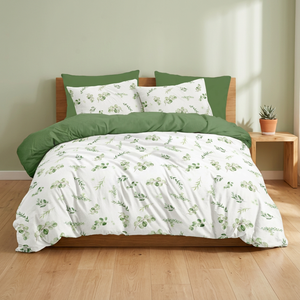 Housse de couette personnalisable 100% coton, imprimée, style pastoral, en sergé, 4 pièces, certifiée OEKO-TEX, réversible, hypoallergénique, antistatique - Product Image 3