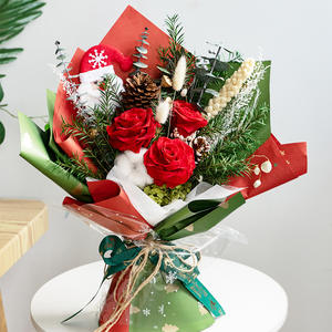 <span class=keywords><strong>Rose</strong></span> éternelle bricolage ours en peluche poupée fait à <span class=keywords><strong>la</strong></span> main cadeau de noël lumière LED mousse finition préservée pour petite <span class=keywords><strong>amie</strong></span> amis pour <span class=keywords><strong>la</strong></span> fête des mères - Product Image 2