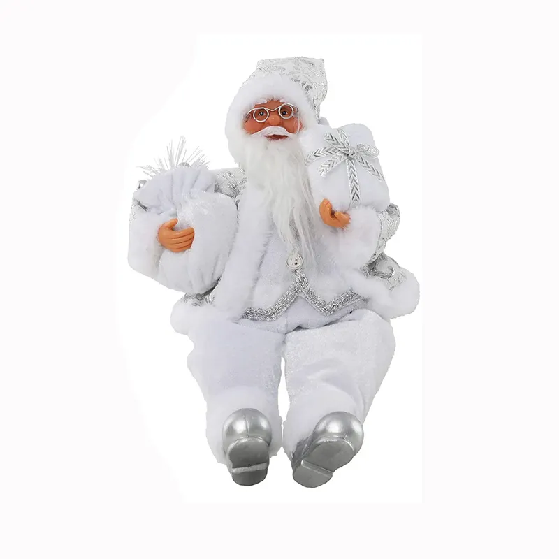 Boneco do velho branco de 12 polegadas, boneco decorativo de mesa para uso em festival, natal, 2022