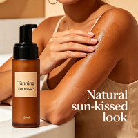 Mousse autobronzante naturelle à séchage rapide pour un bronzage uniforme, soin de la peau léger, mousse autobronzante sans soleil, OEM, marque privée