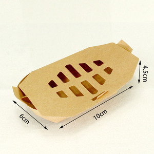กล่องกระดาษคราฟท์เกรดอาหาร,กล่องบรรจุภัณฑ์แบบใช้แล้วทิ้งกันน้ำมันสำหรับใส่อาหารสั่งกลับบ้าน - Product Image 6