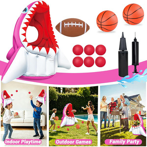 Nouveauté transfrontalière : Jeu de <span class=keywords><strong>basket</strong></span> aquatique gonflable en forme de <span class=keywords><strong>requin</strong></span> pour l'été, en PVC épaissi, unisexe, à partir de 14 ans, jouet parent-enfant - Product Image 3