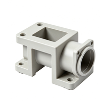Boîtier carré beige moulé par injection ABS sur mesure avec port latéral pour système de connexion industrielle