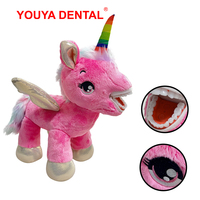 YOUYA DENTAL Modèle de dents en peluche, brosse à dents, animal en peluche pour enfants, poupée dentiste douce, cadeau licorne lion