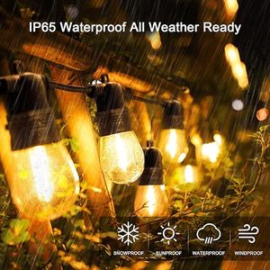 Guirlandes solaires 48ft E26 E27 Ip65 S14 Fairy Led String Lights Outdoor Holiday Decor Lighting Garden Christmas Patio Light - Product Image 4