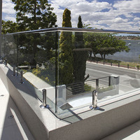 Système de garde-corps en verre sans cadre avec fixation par spigot, directement de l'usine, pour balcon, escalier et terrasse