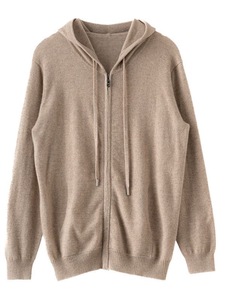 Custom <strong>Men</strong> Cashmere Hoodie Sweater <strong>Long</strong> Sleeve Knitted Wool Clothes <strong>Cardigan</strong> Full up Zipper - Product Image 3