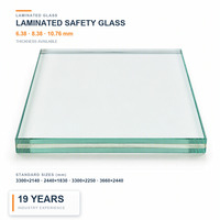 Verre de sécurité stratifié insonorisé PVB pour cloisons de bureau, portes coulissantes et fenêtres sur mesure – Vente en gros