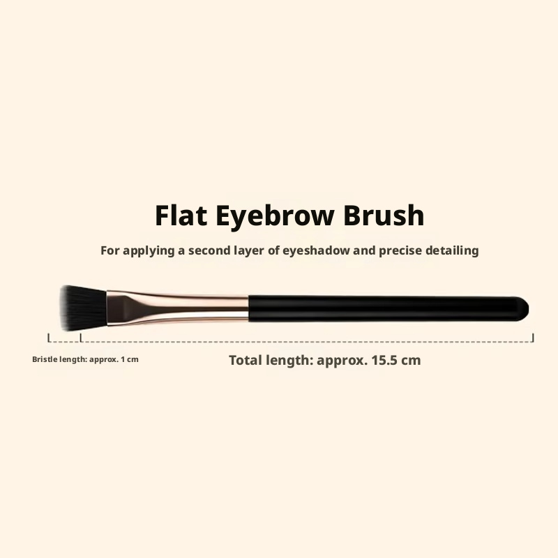 Affordable luxury black gold-flat-head eyebrow brush