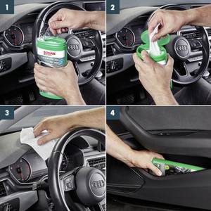 Paquete al por mayor de toallitas para el cuidado del interior del coche con efecto mate, caja de 25 unidades para mantenimiento interior regular - Product Image 3