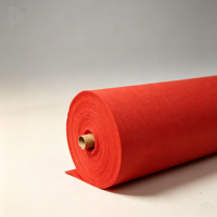 Tapis d'exposition rouge en rouleau, polyester non tissé, moquette mur à mur pour hôtels et événements, vente en gros d'usine, OEM ODM disponible