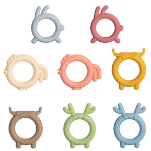 Mordedor de Silicona Suave Certificado al por Mayor, Juguete de Dentición para Bebés, Conejito de Peluche, Juguete de Mano para Bebés de 0 a 24 Meses, Infantes y Niños Pequeños - Product Image 1