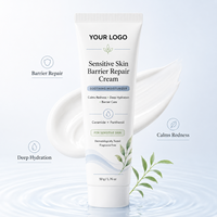 Crème réparatrice pour la barrière cutanée des peaux sensibles avec collagène recombinant, céramide NP, panthénol et squalane pour une hydratation apaisante