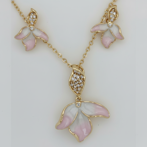 Graziosi orecchini con perle di zircone di diamanti per feste di matrimonio e fidanzamenti-stile alla moda con temperamento elegante sobrio - Product Image 1