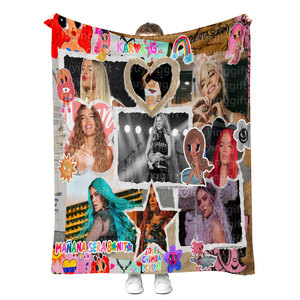 Manta <span class=keywords><strong>Karol</strong></span> <span class=keywords><strong>G</strong></span> superventas, diseño de logotipo personalizado, mantas de felpa, mantas de franela polar, <span class=keywords><strong>Karol</strong></span> <span class=keywords><strong>G</strong></span> Cobijas - Product Image 1