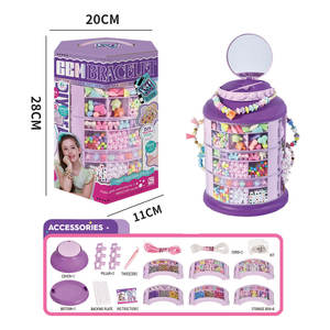 Boîte de rangement multicouche arc-en-ciel créative pour filles, ensemble de jouets de fabrication de bijoux avec accessoire de perles, cadeaux de Noël pour filles - Product Image 2