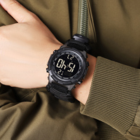 Reloj Deportivo Nuevo de 1845, Reloj de Pulsera para Hombre, a la Moda, Resistente al Agua, Reloj de Pulsera Dorado para Hombre, Digital, con Hora, Fecha, Alarma, Relojes Skmei Factor
