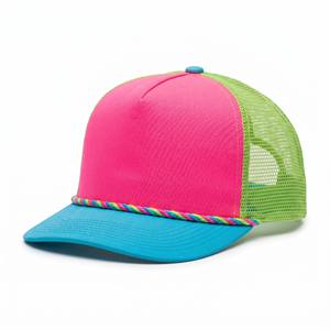 Casquettes Trucker X&K Hybrides à Détails Corde, Motif Damier, Style Rétro <span class=keywords><strong>Golf</strong></span> Moto, 5 Panneaux, Dos en Maille, Vente en Gros, Casquettes Snapback Personnalisées - Product Image 3