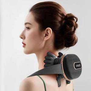 Masseur de cou portable avec massage <span class=keywords><strong>sans</strong></span> <span class=keywords><strong>fil</strong></span>, technologie de pétrissage à double impulsion chauffante et conception suspendue <span class=keywords><strong>rechargeable</strong></span> par USB - Product Image 6