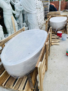 Baignoire autoportante en pierre solide, design moderne pour les salles de bain d'hôtels et de villas, finition mate sans joint, vente en gros OEM/ODM - Product Image 5