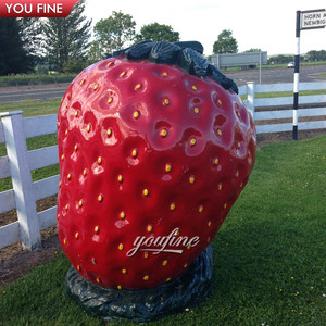 Sculptures <span class=keywords><strong>de</strong></span> <span class=keywords><strong>fruits</strong></span> en orchidée classique, grande taille, décoration <span class=keywords><strong>de</strong></span> fraise en fibre <span class=keywords><strong>de</strong></span> verre, pour <span class=keywords><strong>Restaurant</strong></span> et centre commercial - Product Image 2
