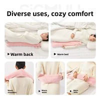 Bouillotte extra longue 2000 ml |   Sac chauffant réutilisable en PVC avec housse en peluche amovible |   Chauffe-corps et chauffe-mains pour l'hiver, sans danger pour le lit