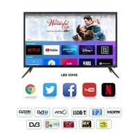 Televisor Inteligente LED Android de 42 Pulgadas Full HD FHD HDTV con Soporte de Pared y Pantalla LCD para Uso en Hoteles